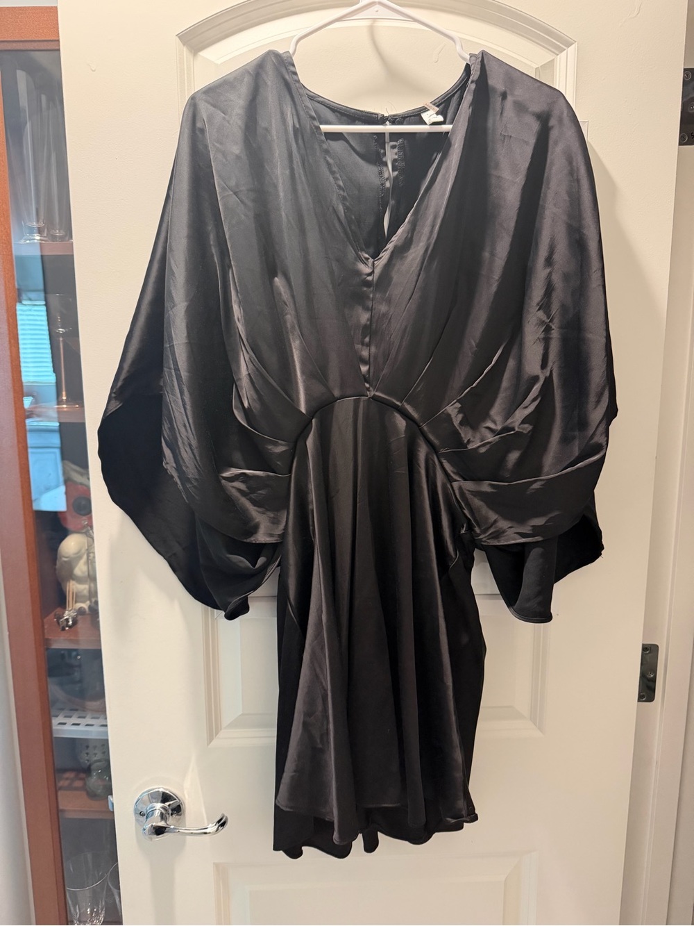 Glam Black Satin Dress